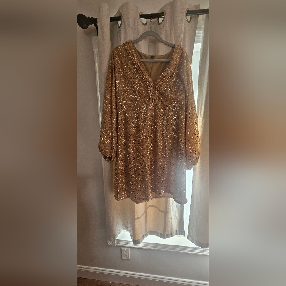 Gold Sequin Women's Top